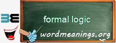 WordMeaning blackboard for formal logic